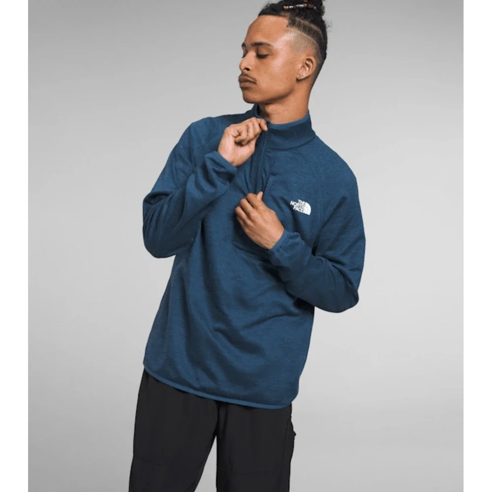 The North Face Men Canyonlands Pullover 1/2 Zip Fleece Shady Blue‎ Size XL